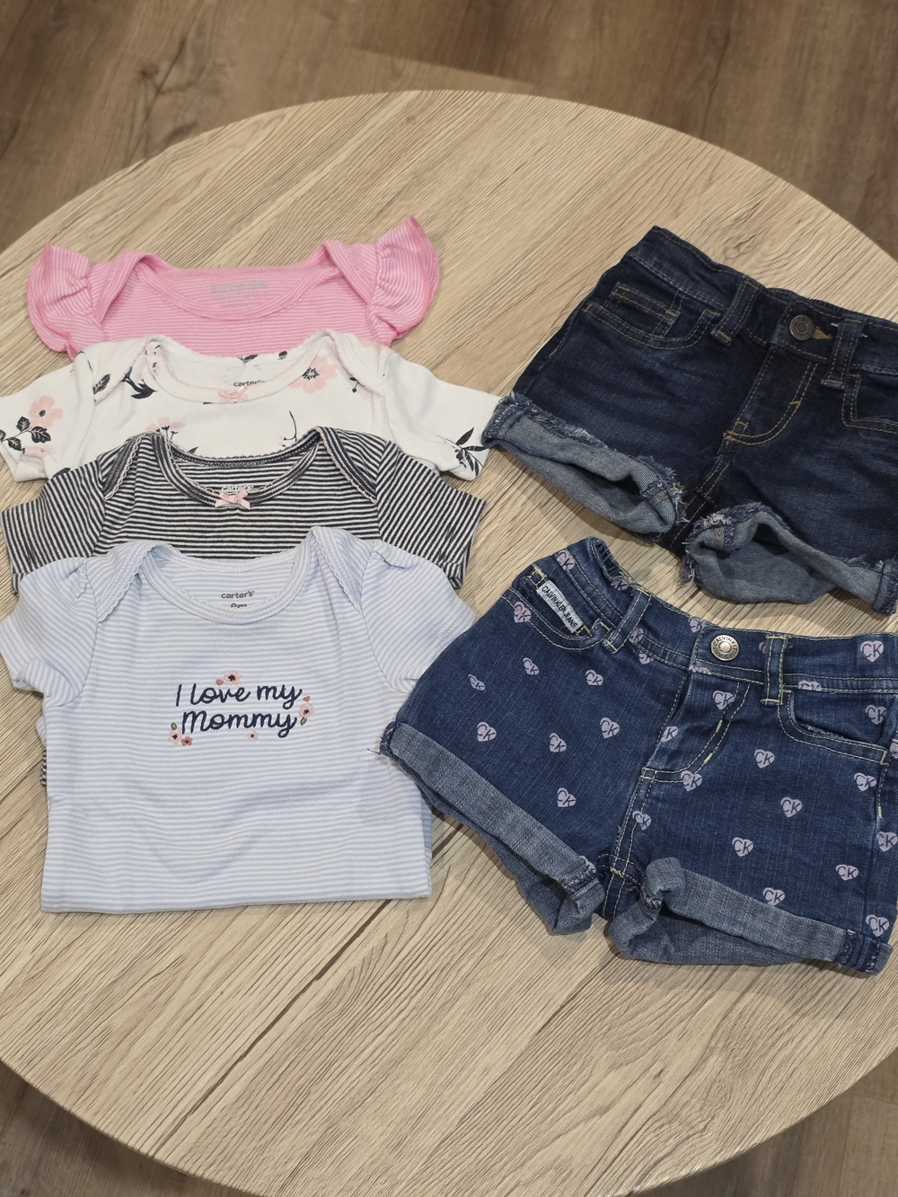 Carter's Baby Girls Pink, White, Light Blue & Navy Mix Outfit Set